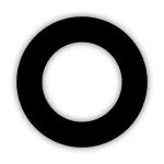 Černý kroužek 4,5 cm