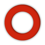 Červený kroužek 4,5 cm