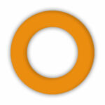 Oranžový kroužek 4,5 cm